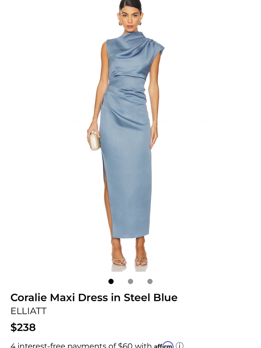 Elliatt Coralie Maxi Dress in Steel Blue